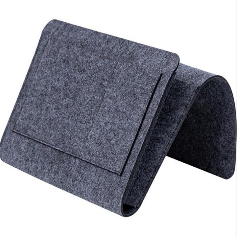 Filz Nachttisch Aufbewahrungstasche Hängender Organizer für Fernbedienung Telefon Sofa Nachttisch Halter Taschen