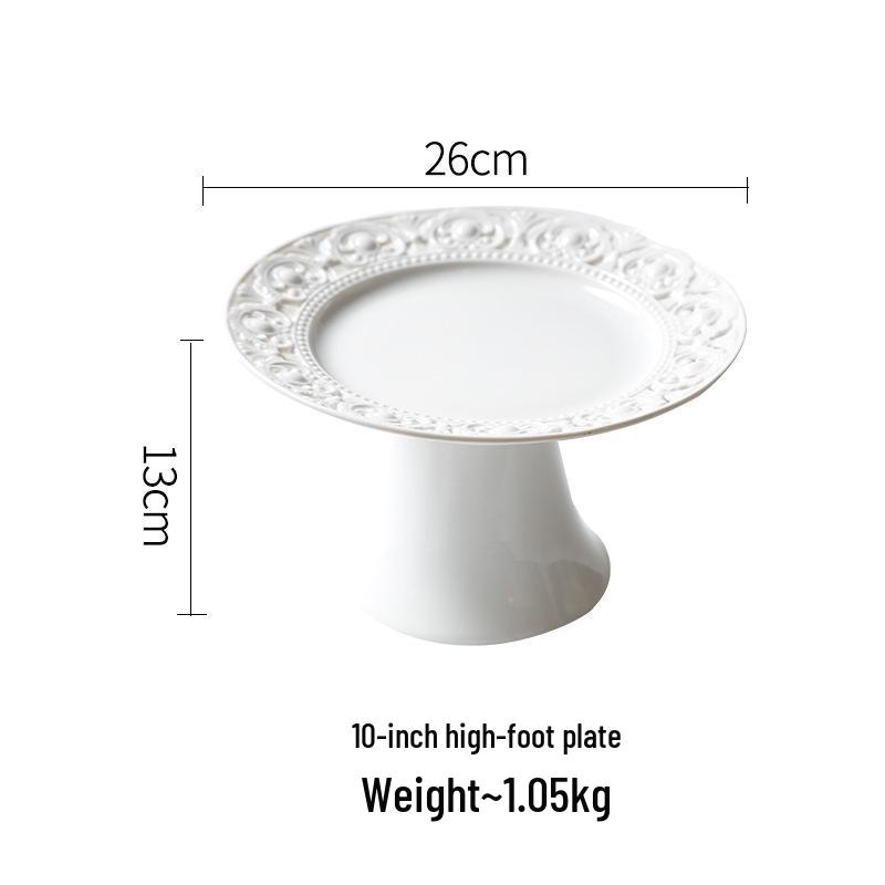 Embossed French Dessert Plate - Afternoon Tea & Western Food