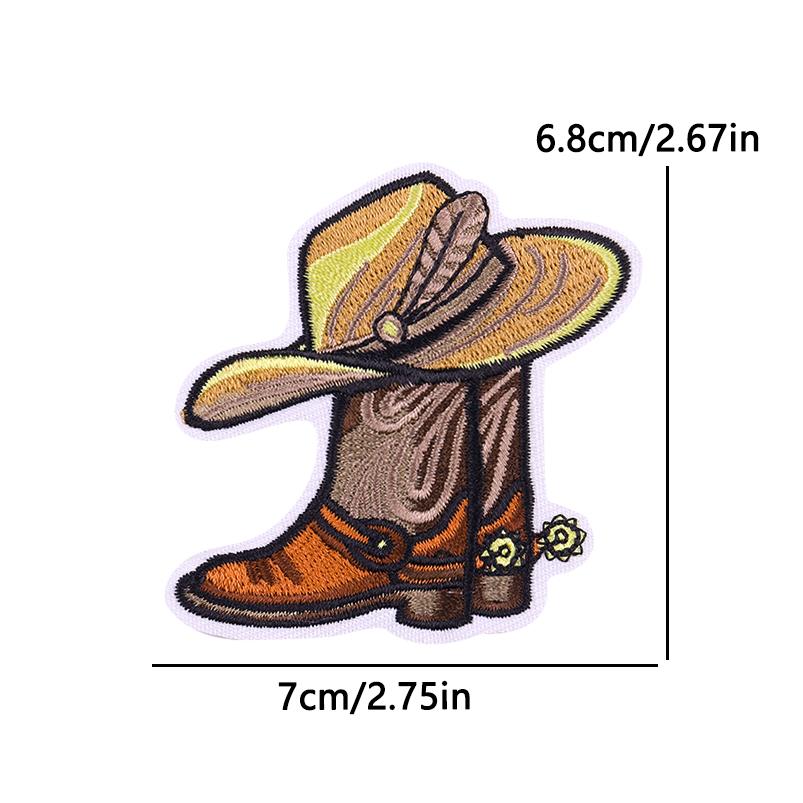 West Cowboy Embroidery Iron On Patches For Clothing thermoadhesive Patch For Clothes Heroism Adventurism Patch For Jeans Sticker