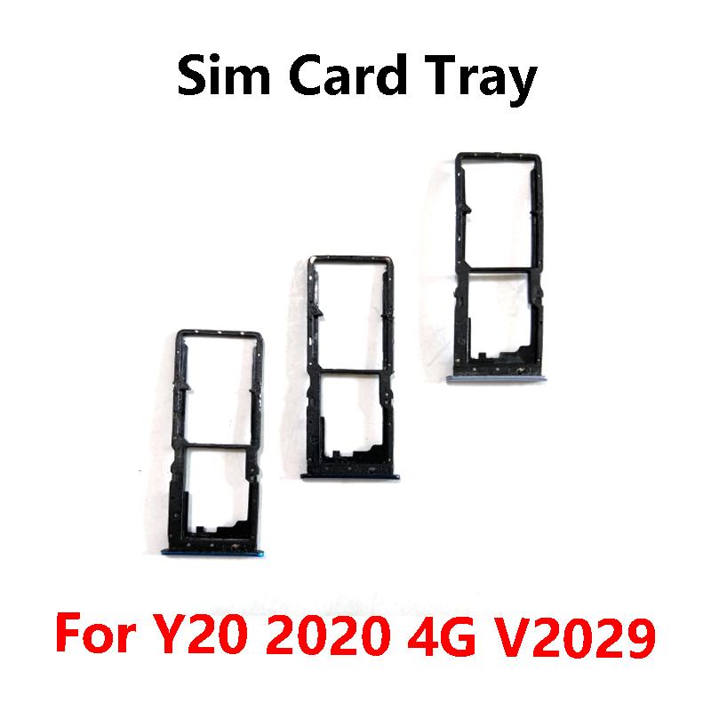 SIM Card Tray For Vivo Y20 4G 2020 V2029 SIM Card Tray Slot Holder Adapter Socket Repair Parts