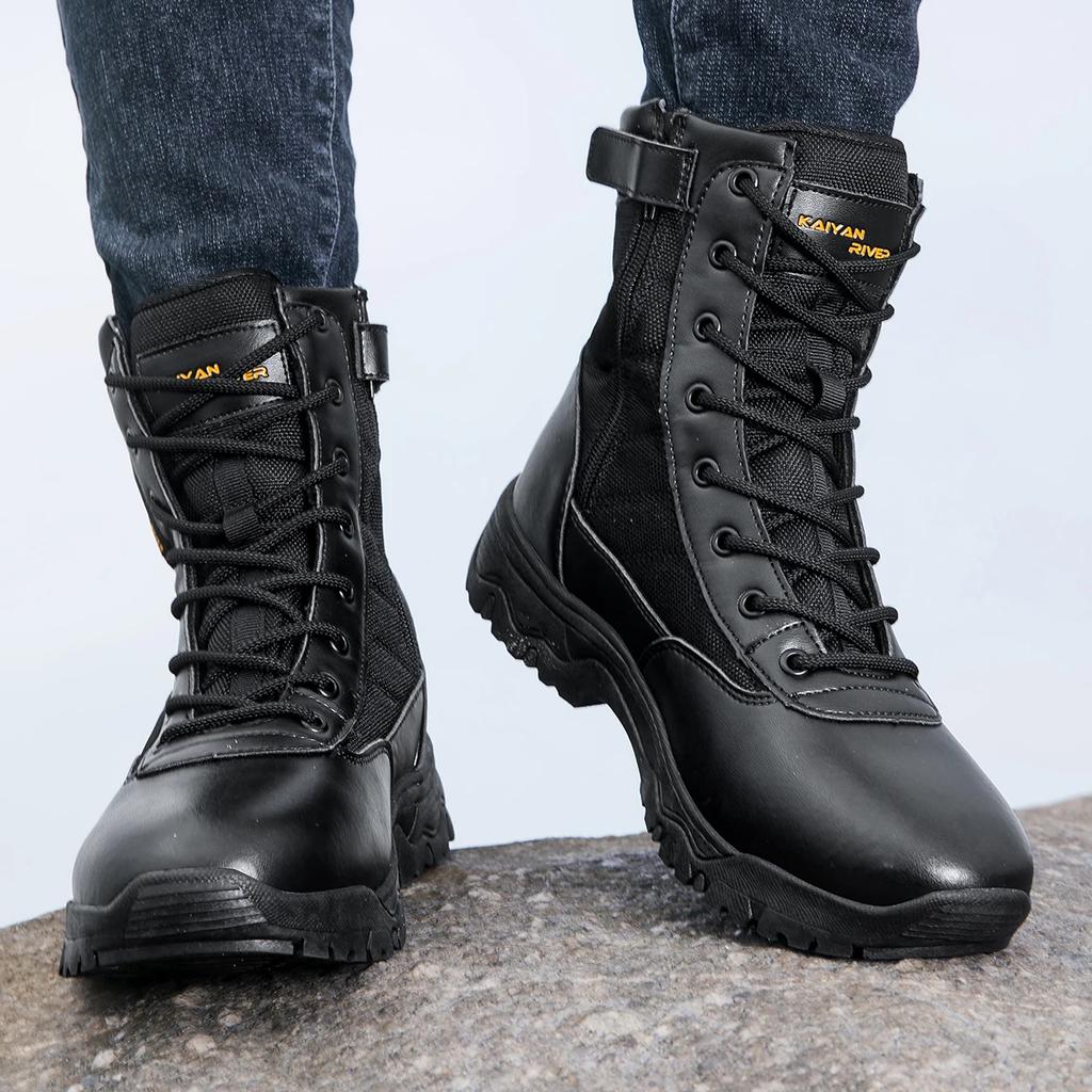 Neue Outdoor-Kampftrainings-Herren-Sneaker High Top Rutschfest Bergsteigen Reisen Freizeit Laufschuhe Für Herren