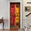 37Style Floral Door Stickers  Removable Vinilos Para Puertas Adhesive Wallpaper Art Murals for Doors Bibliotheque Modern Home Decor