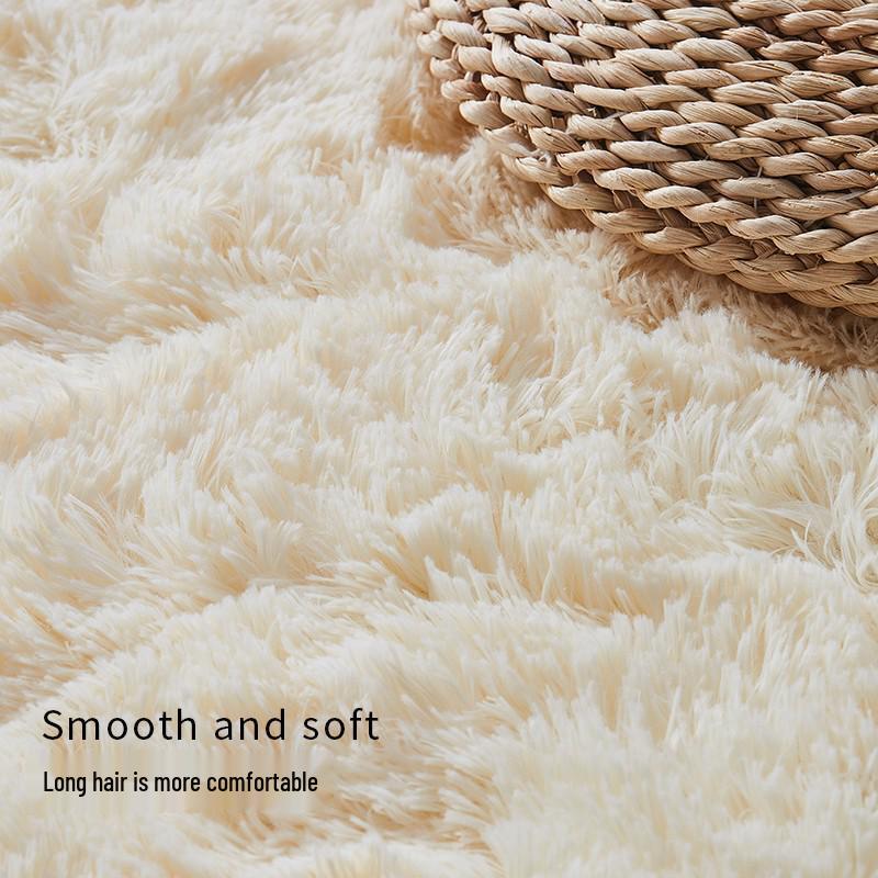 Nordic Silk Wool Tie-Dye Plush Carpet - Bedroom & Living Room Rug