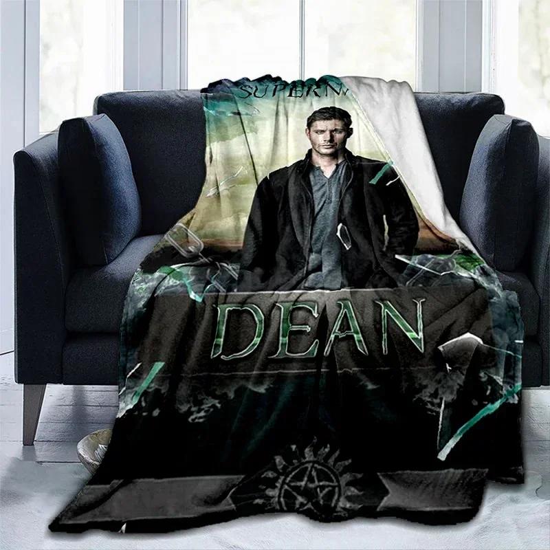 Film Supernatural - Kötü Güç Baskılı Battaniye, Moda Sıcak Kenarlı Battaniye, Piknik Battaniyesi, Yatak Battaniyesi, Doğum Günü Hediyesi