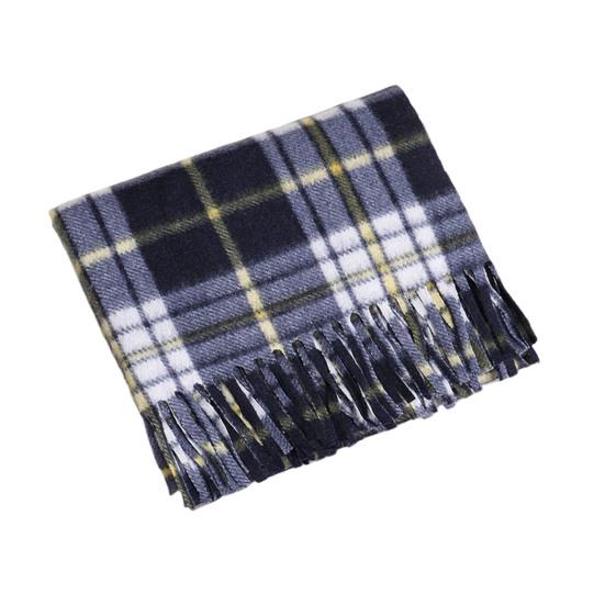 Double-Sided Velvet Scarf with Tassel Decoration Plaid Print Autumn Winter Warm Cashmere-like Scarf Fashion Accessory