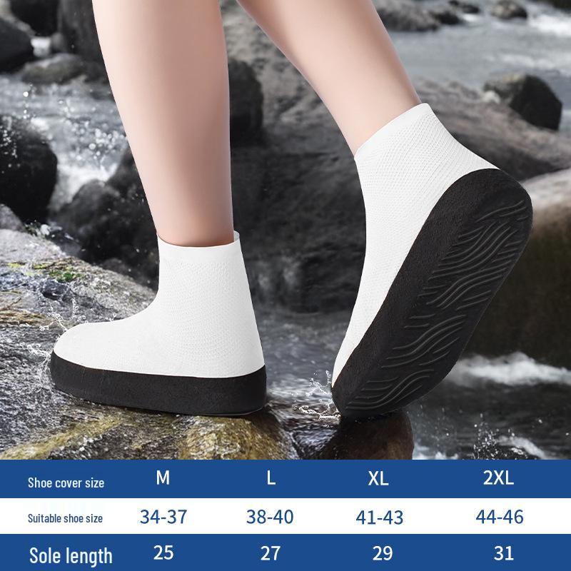 Copriscarpe in Silicone Antipioggia Impermeabili Antiscivolo - Durevoli, Riutilizzabili, Protezione Alta per Donna, Uomo e Bambini.