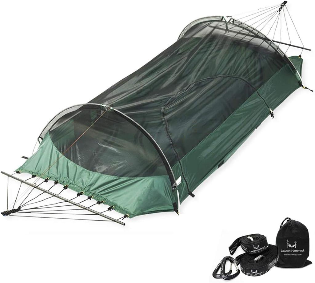 L'amaca Lawson Blue Ridge Camping un nuovo modello utilizzato dagli Stati Uniti viene fornita con un sistema di sospensione dedicato autorizzato Hammock, Blu Navy, cinghia. (Prodotto giapponese)