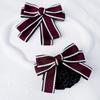 Womens Satin Neck Flower With Bow Tie For Wedding And Gift Giving