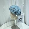 Fashionable Beret Hat For Women Summer With Sparkling Crystals Stylish Cloud Hat Head-widening Face-enhancing Trendy Artist Hat