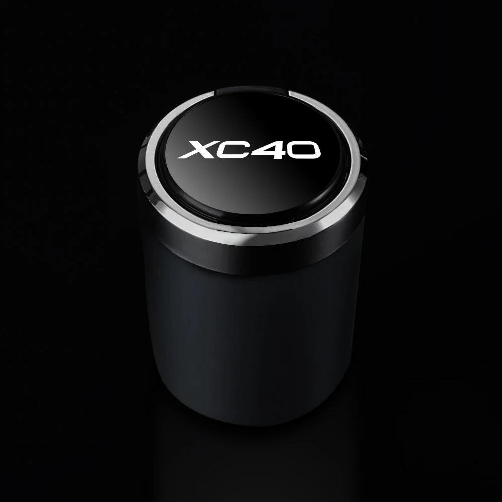New car ashtray black mirror car ashtray push type for Volvo XC40 auto parts