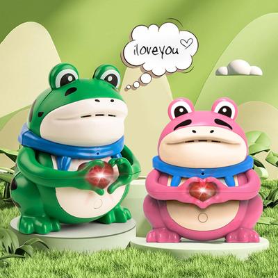 Kids Frog Toy Light Up Movable Heart Gesture Voice Record Say I Love You Glowing Frog Talking Toy Qixi Festival Valentine's Day Girlfriend Children