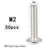 ZONSANTA ISO7380 M2 M2.5 M3 M4 M5 M6 304 A2 Round 304 Stainless Steel Screws Hex Socket Button Head Allen Bolt Mechanical Screw