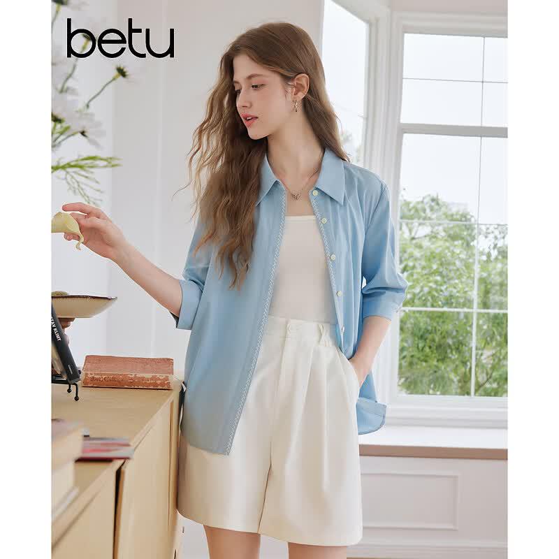 Betu Women's Summer Commuter Lapel Blouse