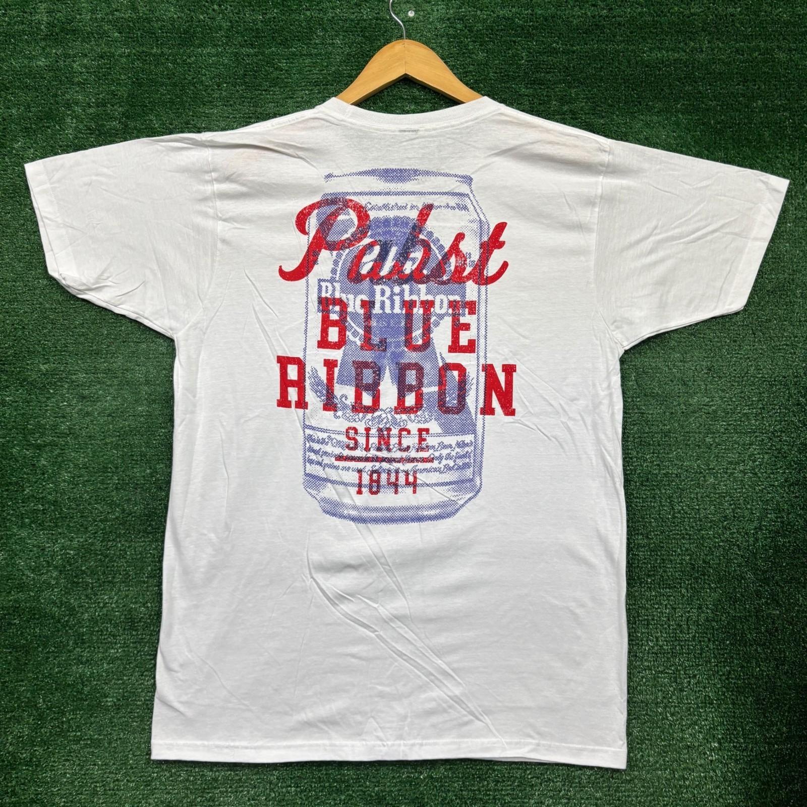 Pabst Blue Ribbon Since 1844 Beer Can Size Large Unisex T-Shirt XXL