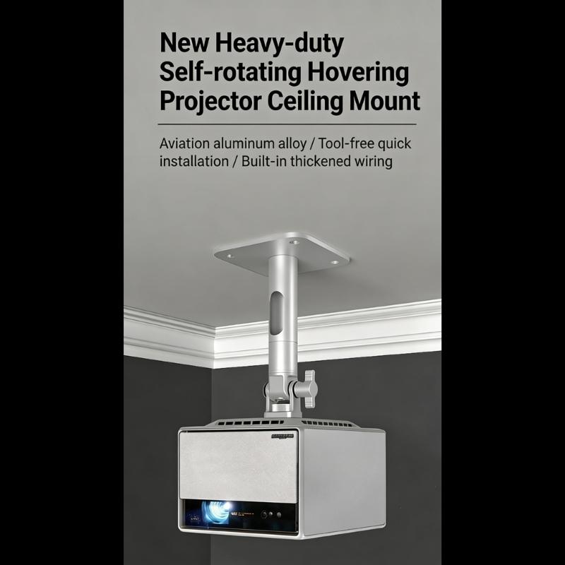 Projector Ceiling Mount Bracket With 1/4Inch Thread For Most Projectors Heavy Duty Metal Construction 10KG Capacity