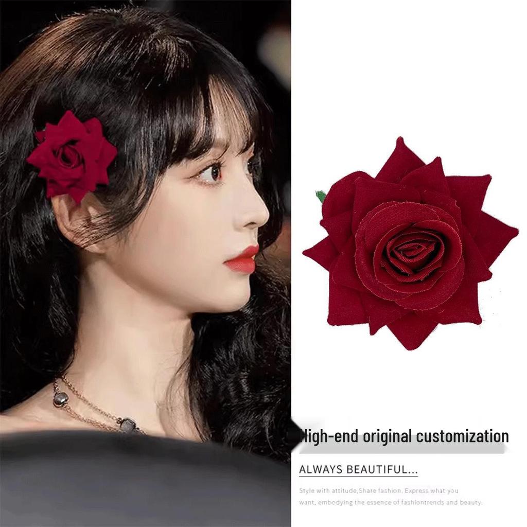 Yellow Frangipani Hibiscus Hair Clip - Tropical Beach Vacation Accessory