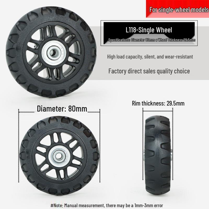 Universal Wheel Replacement for Luggage Suitcase: Leather Caster Rubber Roller Rim Repair Accessories