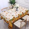 Fall Gnomes Pumpkins Sunflowers Buffalo Plaid Tablecloth Autumn Thanksgiving Table Cover Wedding Party Decor Kitchen Table Decor