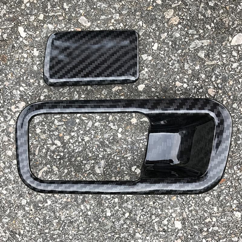 for Hyundai Kona Encino Car Copilot Glove Box Handle Bowl Cover Interior Accessories Trim Shell ABS Carbon Fibre 2017 18 19