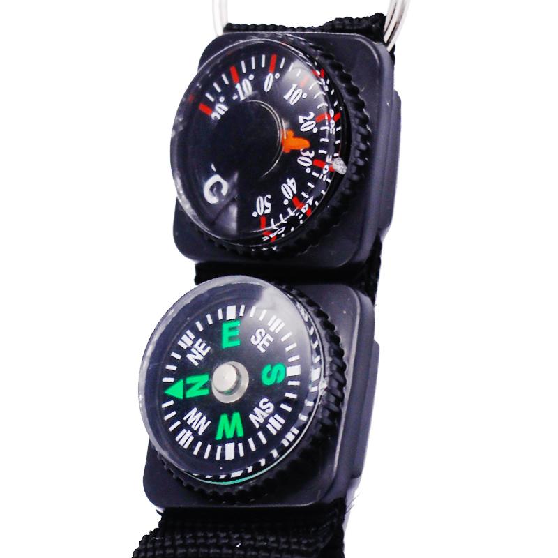 One/3/5PCS Mini Keychain Thermometer Multifunction Camping Compass Thermometer Outdoor Climbing Temperature Tester Survival Device