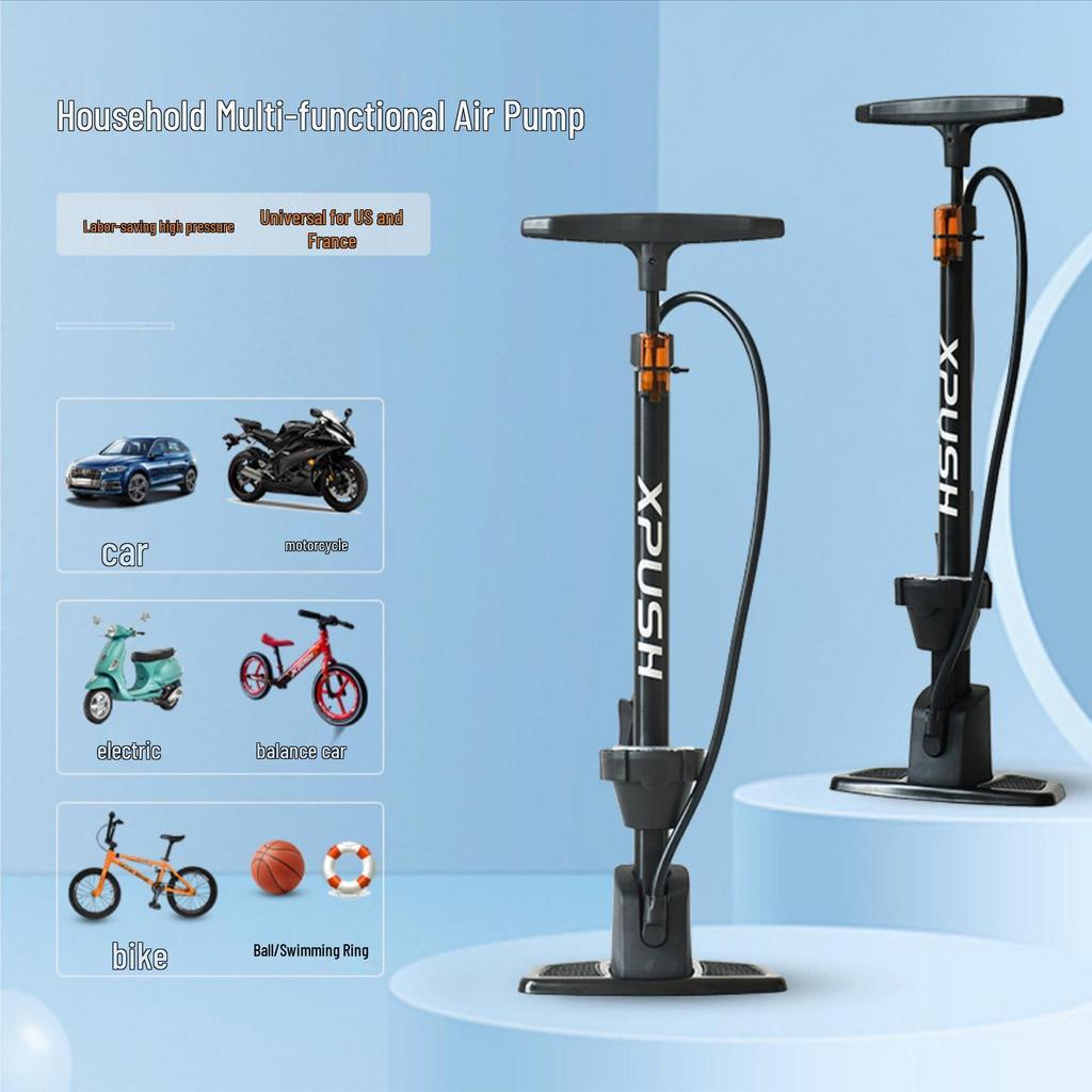 Aluminum Alloy Balance Bike Pump with Universal Tire Valve for Cycling