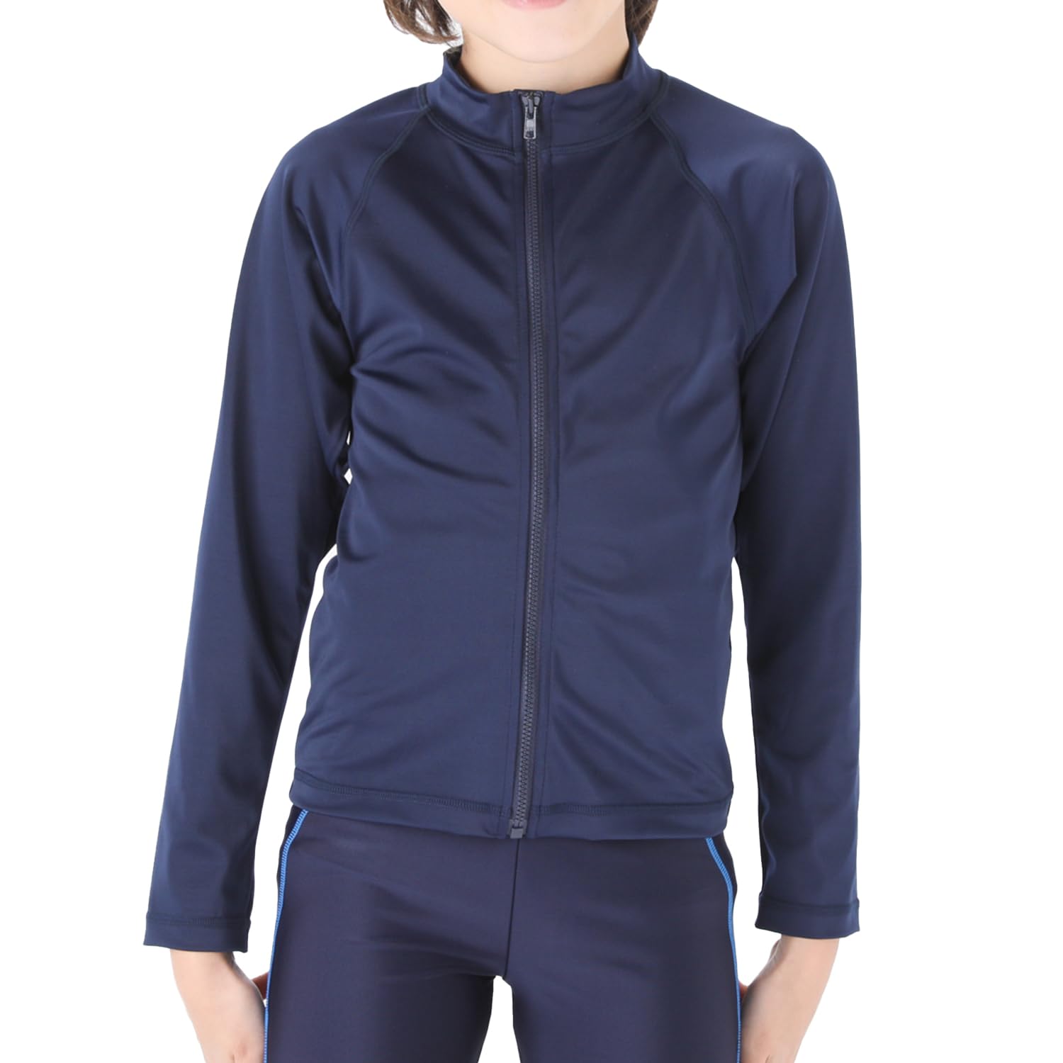 

Kids Nikki Swimwear School Rash Guard, Long Sleeve, Full Zip, 134582