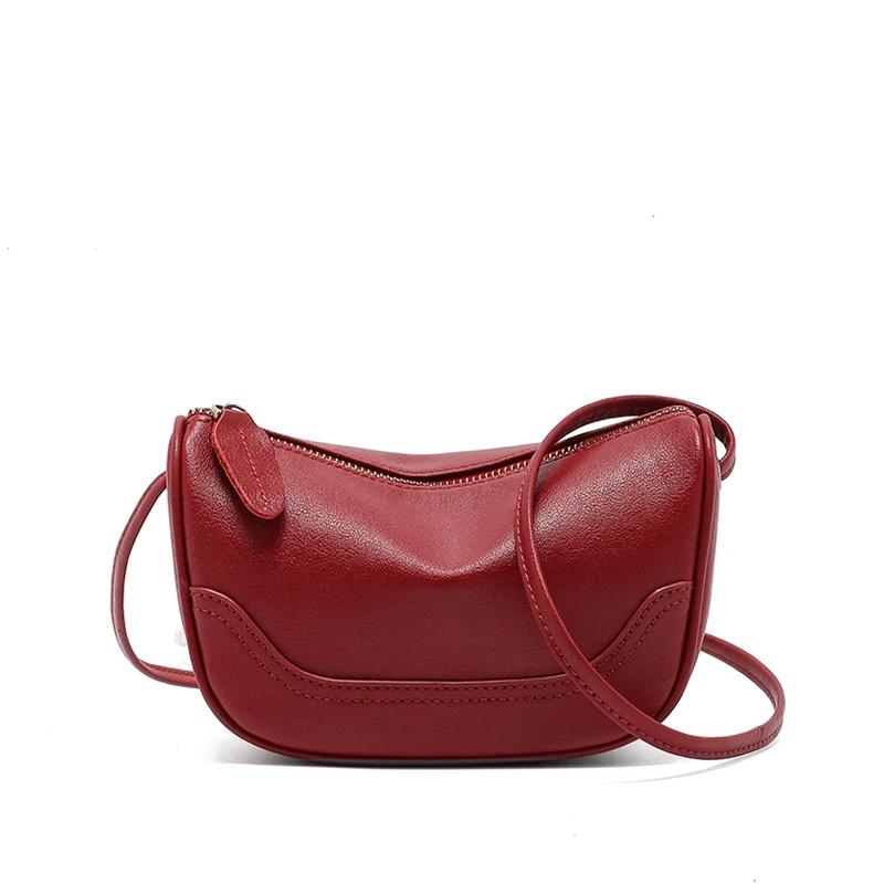 

Genuine Cowhide Leather Women s Small Casual Crossbody Bag Ladies Soft Simple Shoulder Bag Minimalist Designer Brand Bag Summer 260x8x13cm