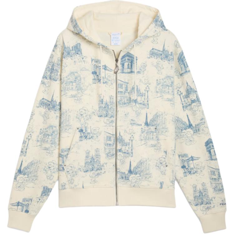 

Puma X Smurfs Collaboration Fenty SS25 Hooded Fashion Comfortable Versatile Long Sleeve Jacket Men jackets 633647-01 L