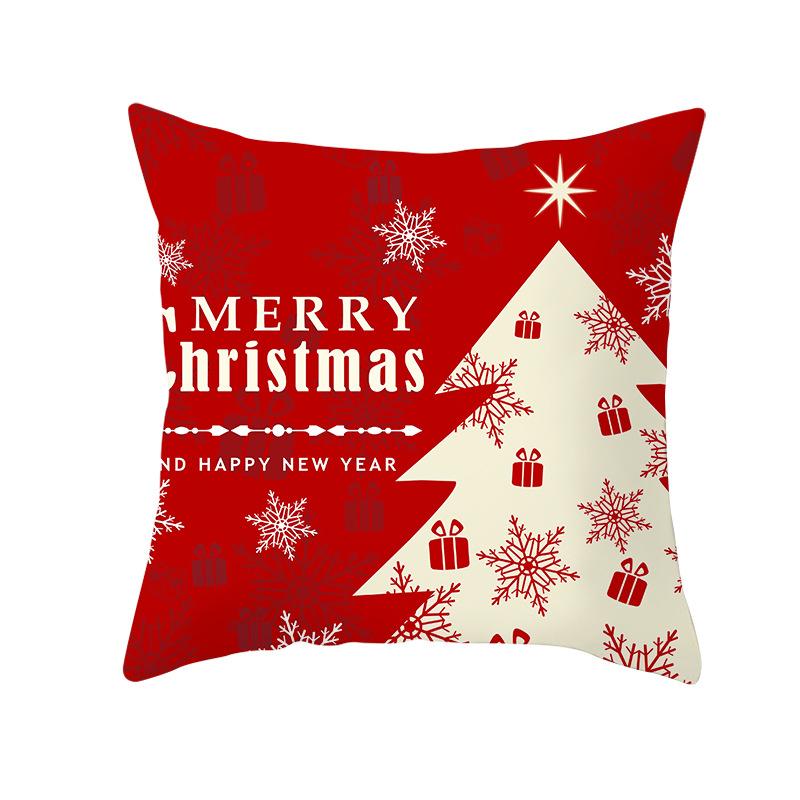 Red Series Christmas Peach Velvet Cushion Cover New Sofa Cushion Cover Square Cushion Cover