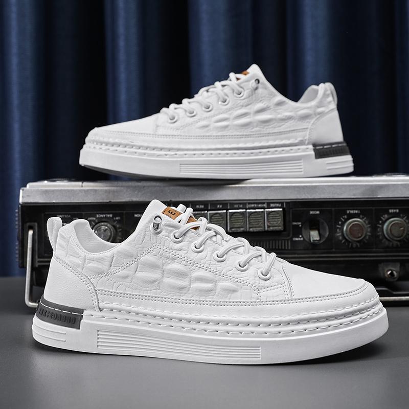 

Дизайнерские белые туфли для мужчин с крокодиловым узором, мужские кроссовки, повседневные лоферы, мокасины без застежек для мужчин 39