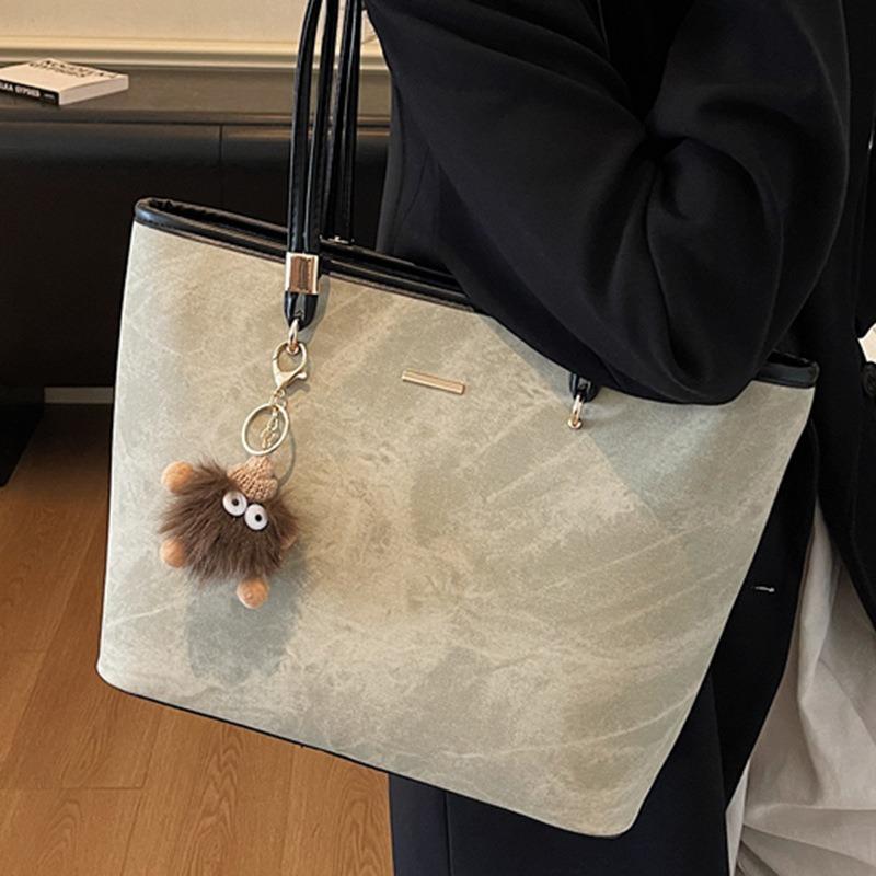 Autumn New College Students Class Commute Tote Bag Fashion Casual Shoulder Bag Large Capacity Portable Underarm Bag Women