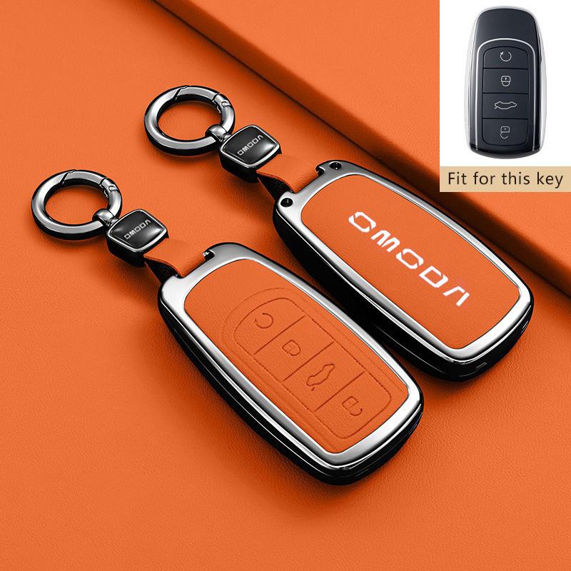 Zinc Alloy Car Key Case For Chery Omoda C5 5 E5 Suv 7 3 8 Fx Keychain Remote Protection Cover Bag Shell Holder Fob Accessories
