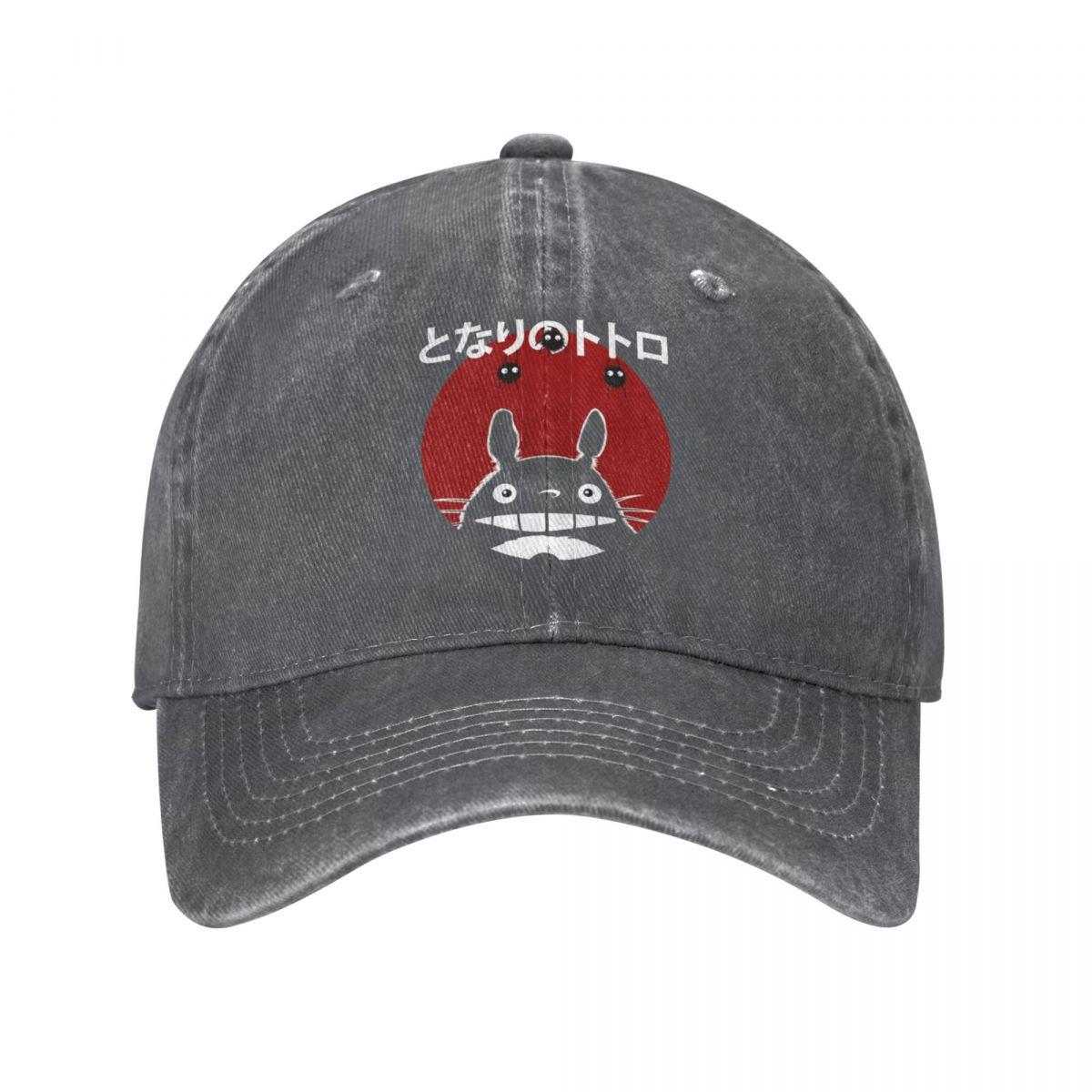 DJOJO CAP Hip Hop Baseball Caps Verstelbare Zonnehoed Kawaii Totoro Studio Ghibli Zomer Cap Anime Spirit Away Wash Casquette Gorras Vintage One Size