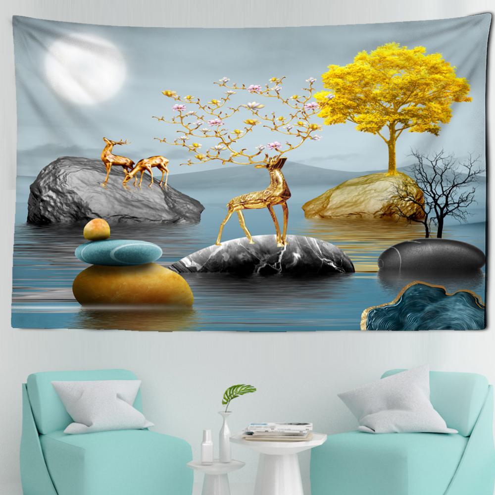 Палевый гобелен с иллюстрацией — фото 3