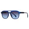  Fashion Double Bridges Square Men Luxury Sunglasses Retro Women Tea Gradient Shades UV400 Sun Glasses