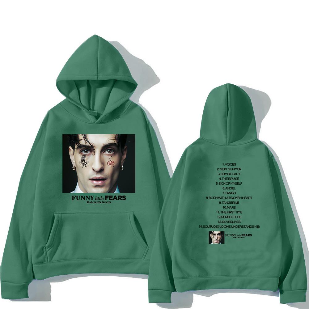 Damiano David Lustiger Little Fears Hoodie Il Ballo Della Vita Tattoo Herren/Damen Hoodies Harajuku Ästhetik Winterkleidung Sweatshirt