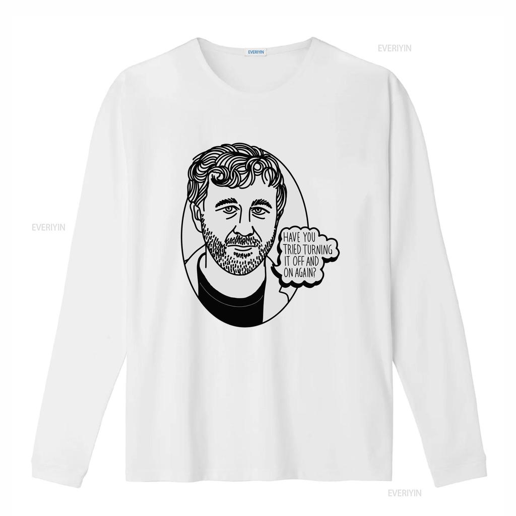 Cult Relevant IT Crowd T Shirt Roy Have You Tried Turning Off and On Again vintage Washed streetwear designer clothes Versatile