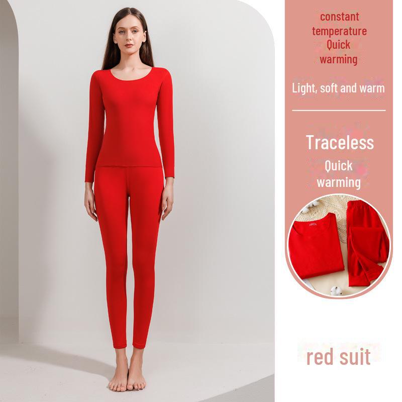 Unisex Double-Sided Thermal Underwear Set: Seamless and Plush for Autumn/Winter