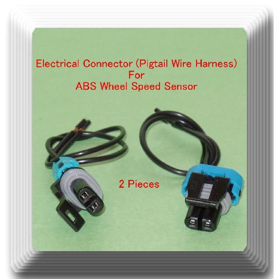 2 x Electrical Connector of ABS Wheel Speed Sensor ALS484 Front L/R Fits: GM