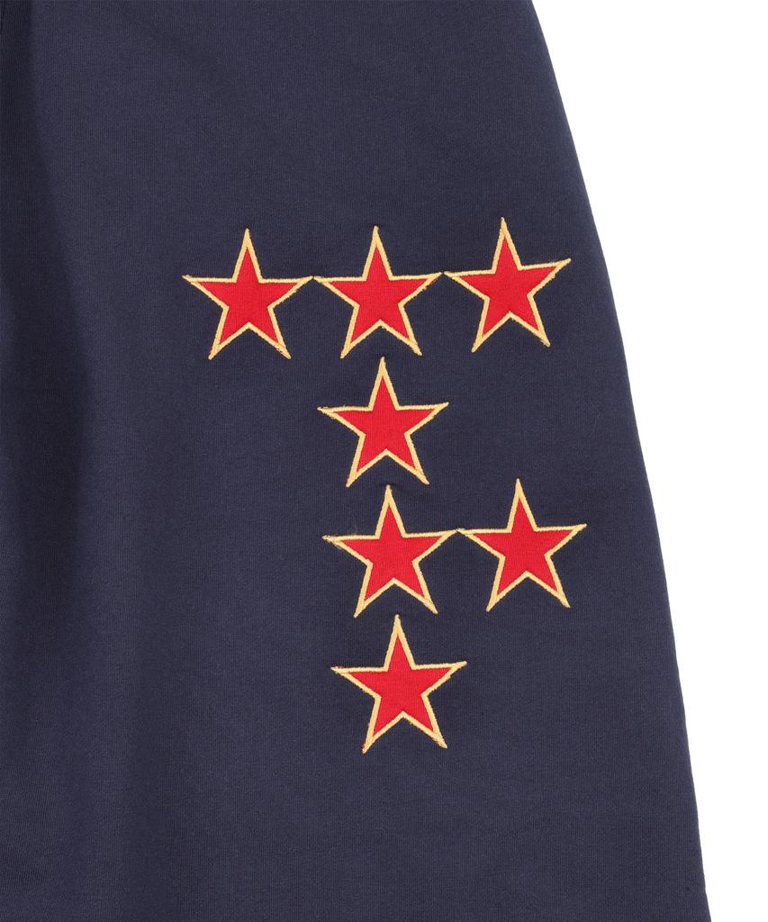 EASY NO EASY Star Lettering Patch Sweatpants - Navy