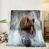 Autumnal Bear Family Scene Blanket Flannel Blanket Throw Blanket Sofa Cover Blanket Soft Premium Blanket Picnic Blanket Tv Blanket Gifts