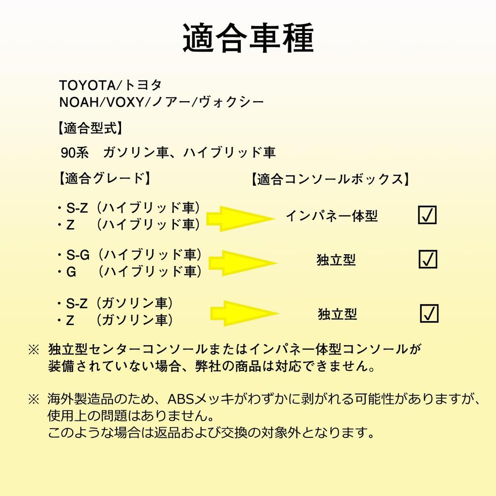 CHIBADO Console for Toyota Compatible with New Large Capacity Fast Blue Easy Custom Parts Box/Armrest Voxy/Noah (90 Series), Gasoline/Hybrid Vehicles,