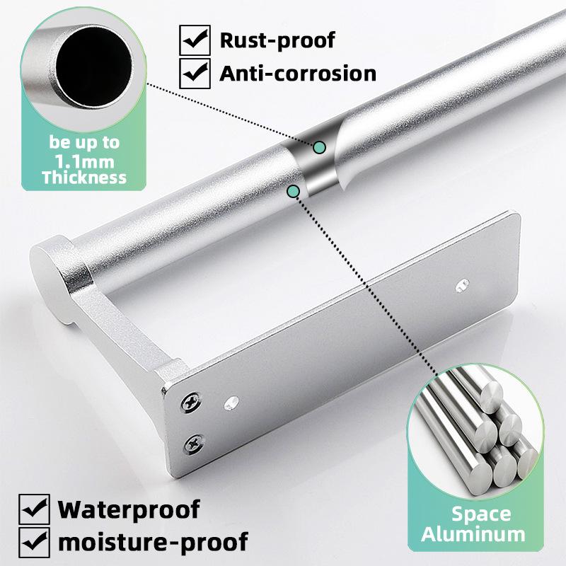 30cm Rustproof Selfadhesive Kitchen Tissue Holder, Aluminium