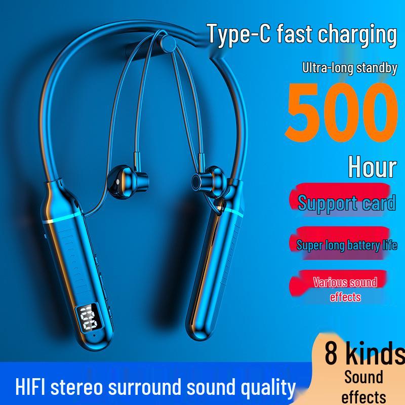 

Premium Bluetooth Neckband with Power Display and Long-Lasting Battery for Sports Official Standard