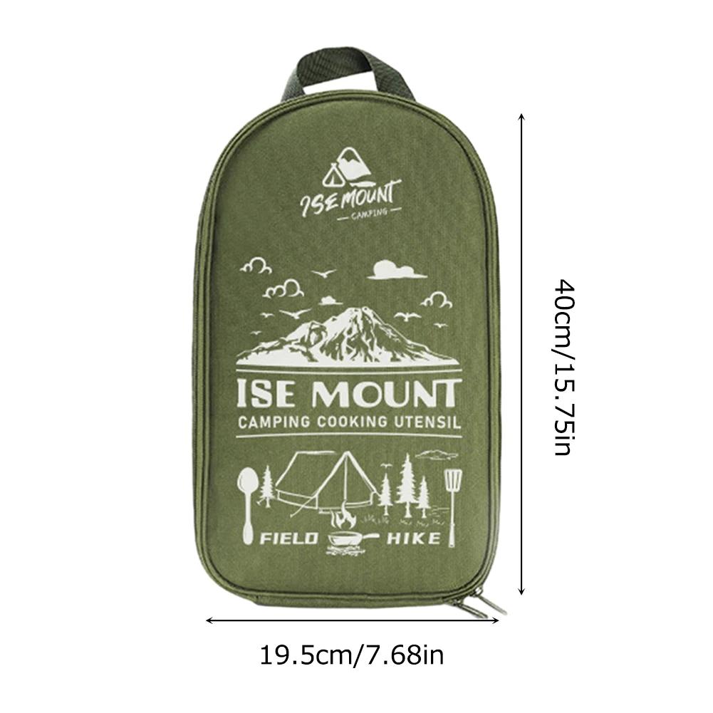9/14L Geschirr-Organizer Oxford-Stoff Tragetasche Campinggeschirr Aufbewahrungstasche Wasserdicht BBQ Picknicktasche Outdoor-Zubehör