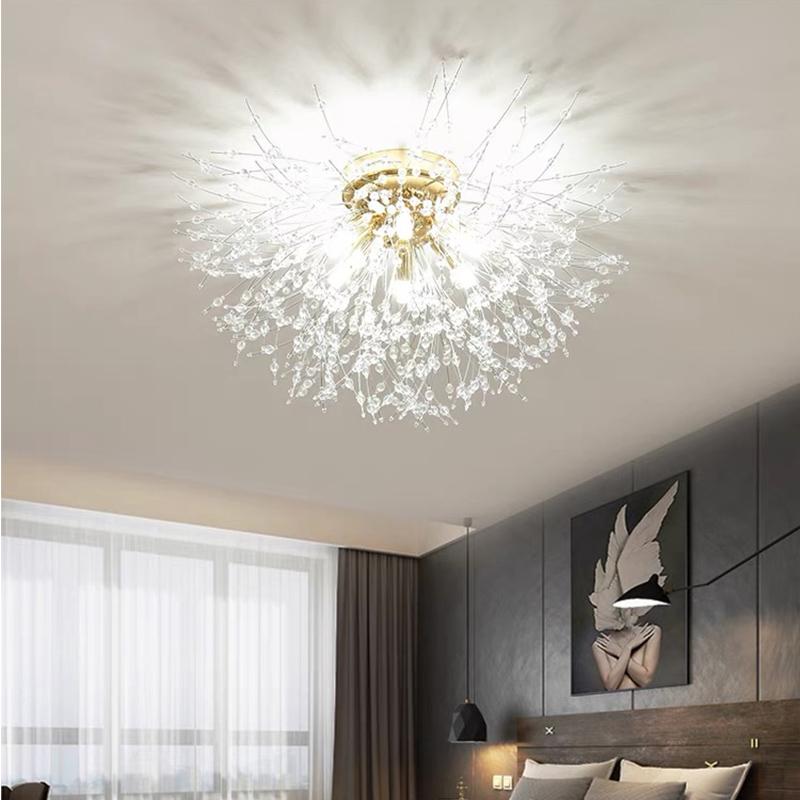 Modern Dandelion Crystal Beads Living RoomDining Room Bedroom, Ceiling Lighting Fixture Light Luxury Firefly G9LED Bulb