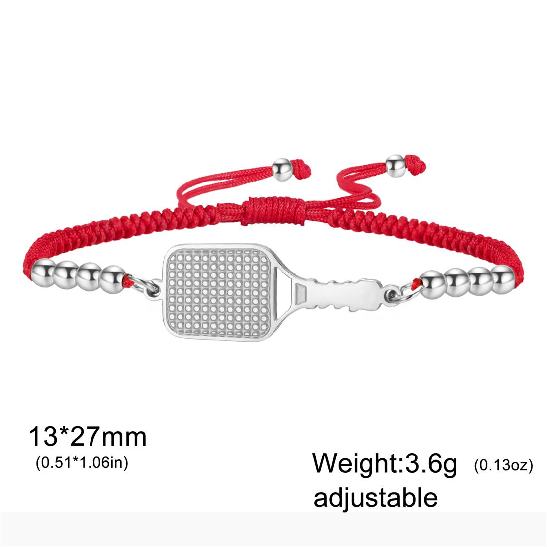 

Stainless Steel Pickleball Bracelet Rope Chain Newly Emerging Sports Bracelets for Women Men Couple Jewelry Gift