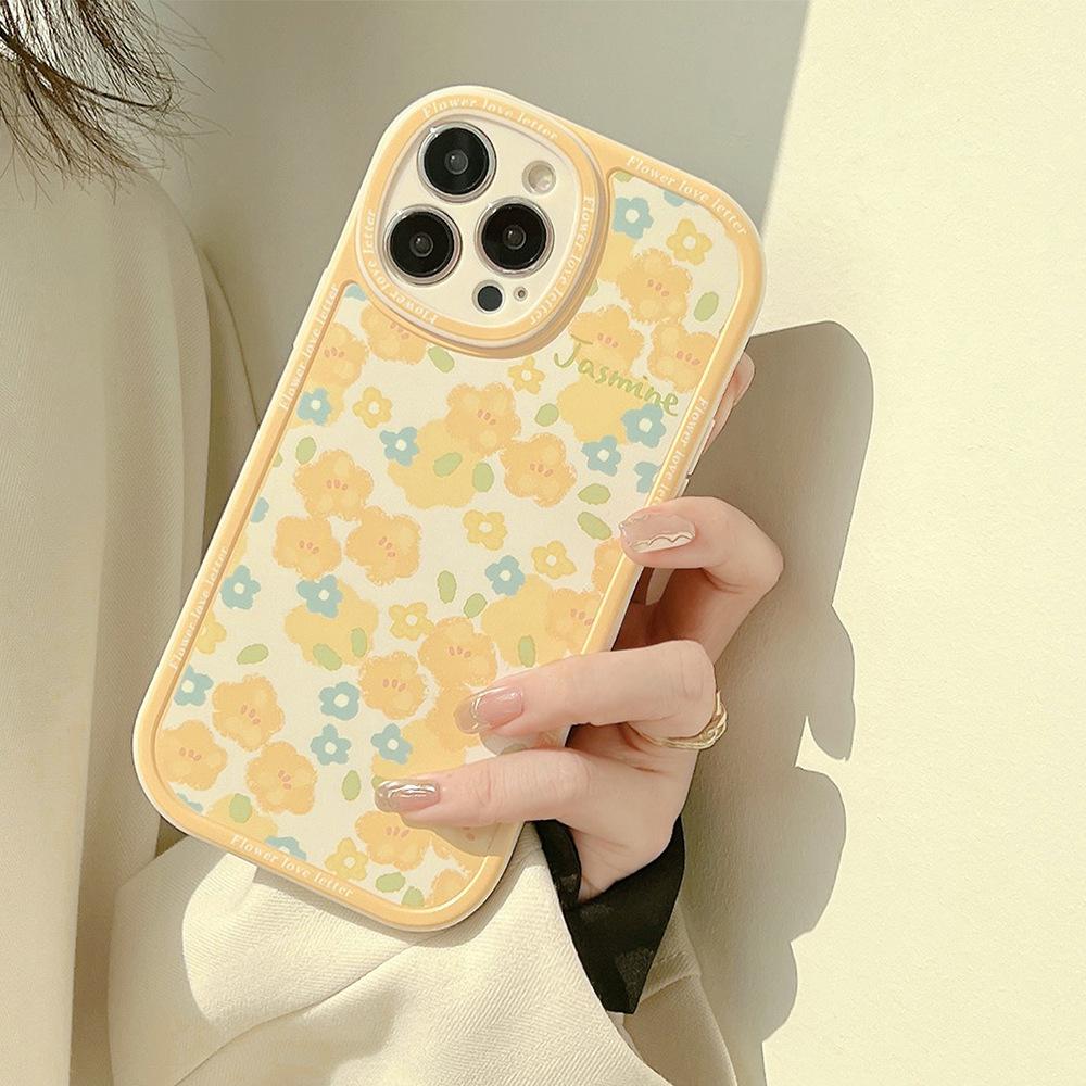 Small Fresh Floral Iphone16 Mobile Phone Case 17 Apple 14pro Max Fairy 12 Silicone 11 Sets X Suitable for A Variety of Models