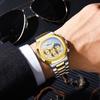2025 Luxury Watch Men Business Fashion Waterproof Stainless Steel Chronograph Moon Phase Quartz Wristwatch Male Clock