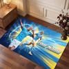 Erling Haaland Custom Crystal Velvet Rug, Personalized Name Text Print, Football Logo Soft Non‑Slip Floor Mat Home Decor Gift